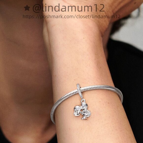 Pandora Married couple sterling silver dangle with clear cubic zirconia - Picture 5 of 5